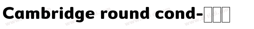 Cambridge round cond字体转换